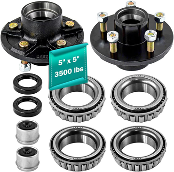 Trailer Idler Hub Kits 5x5“ Trailer Hub 5 Lug For 3500 lbs Tralier Axle Hub Assembly Kit